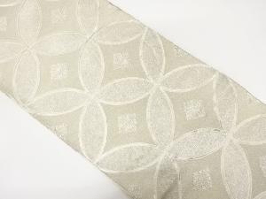 アンティーク　花七宝模様織り出し袋帯（着用可）